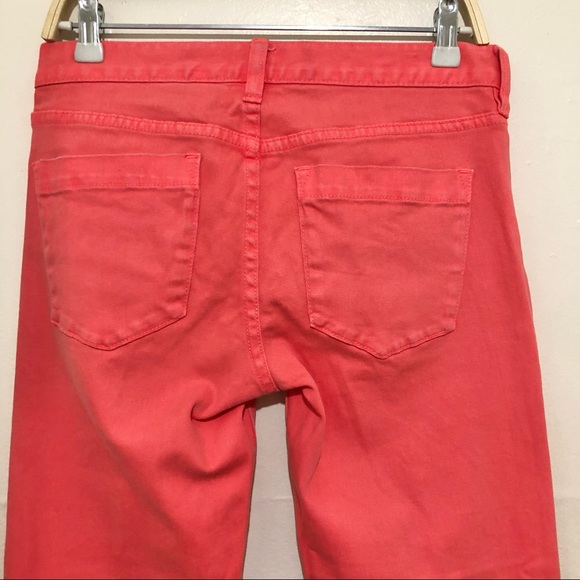 J.Crew Stretch Matchstick bright pink/orange coral jeans Size:27 - Picture 4 of 8